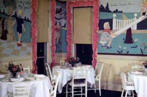 Portions of a mural painted by Jane Krom at the Essex & Sussex Hotel.