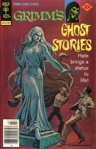 The cover of Grimm's Ghost Stories #38 illustrates a post on comic book sales in 1977.
